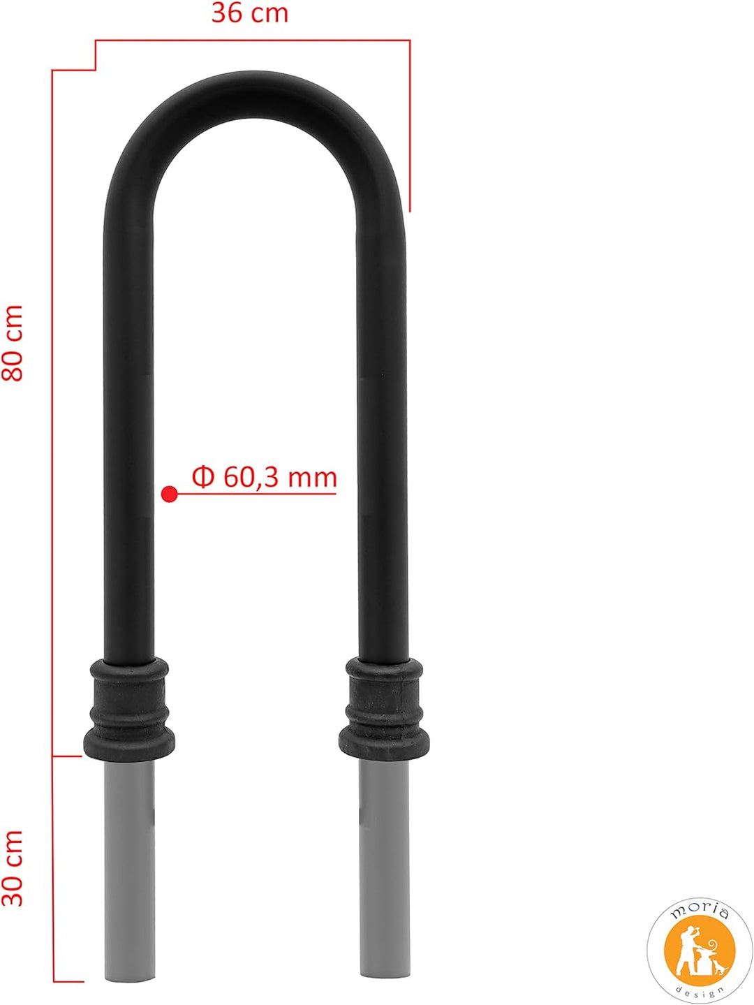 MORIA DESIGN Fahrradständer 110 x 36 cm Bodenparker für 2 Fahrräder Loft | stabiler Fahrradhalter Bo