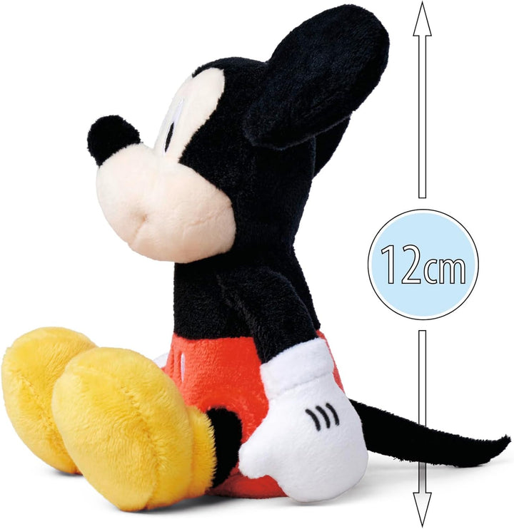 Simba 6315870460 - Disney Micky Maus Schulter-Kuscheltier (12 cm) - Mickey Mouse als magnetische Plü