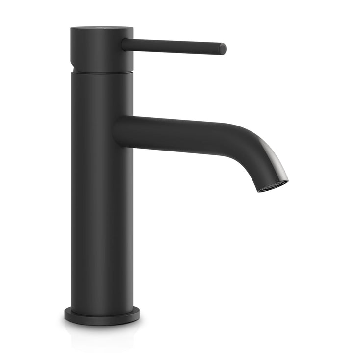 Søvang Wasserhahn Bad – Waschtischarmatur 18,3 cm, Waschbeckenarmatur Schwarz Matt, Anti-Fingerprint