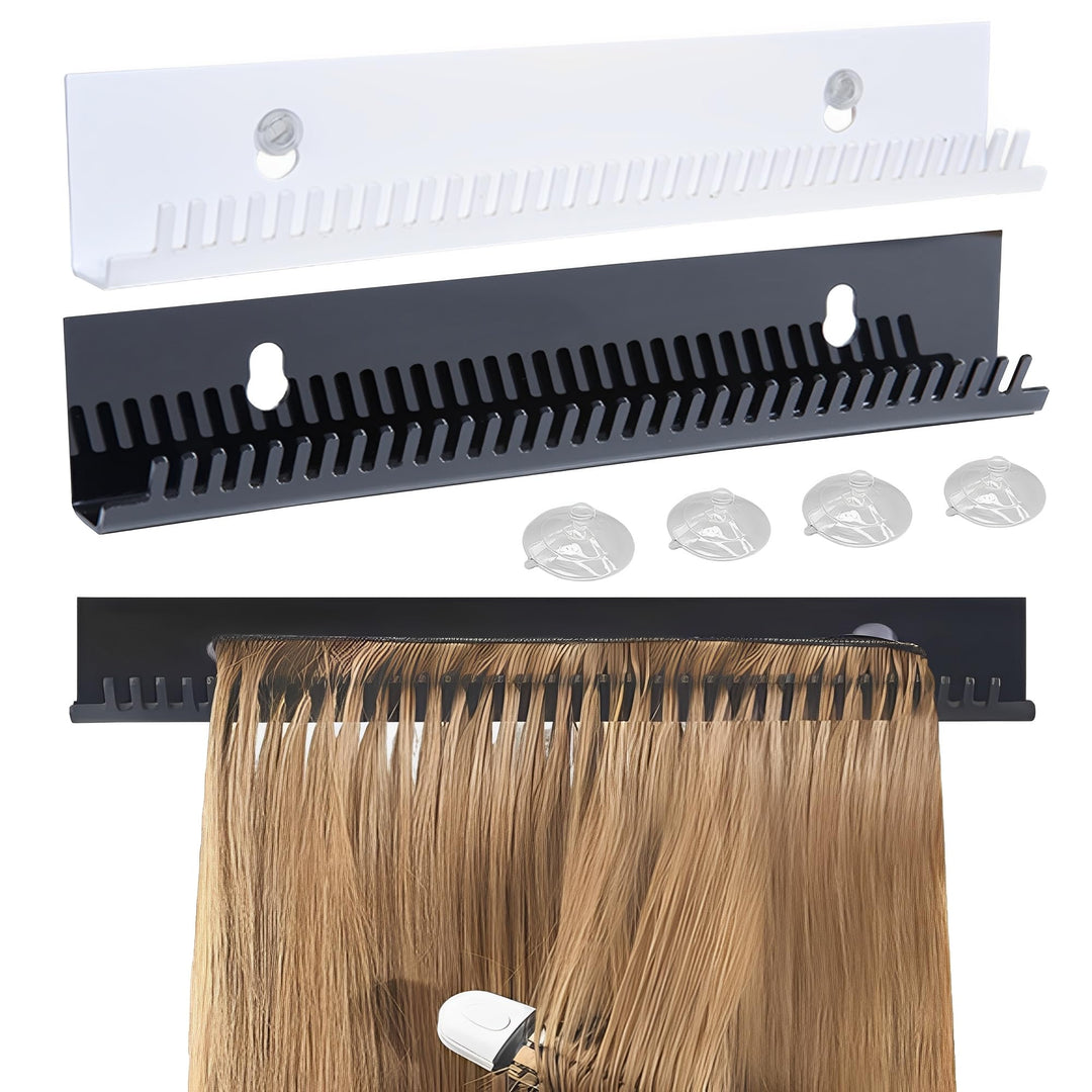 2 pcs Haarverlängerungsaufhänger, Haarverlängerungs-Perücken-Aufbewahrungshalter, Kamm, Haarfarbe Di