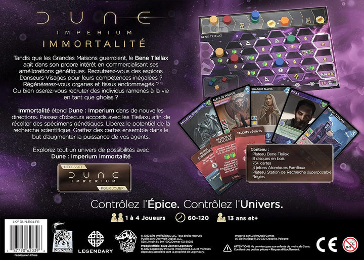 Dune Imperium (Erweiterung: Unsterblichkeit) - Gesellschaftsspiel - französische Version