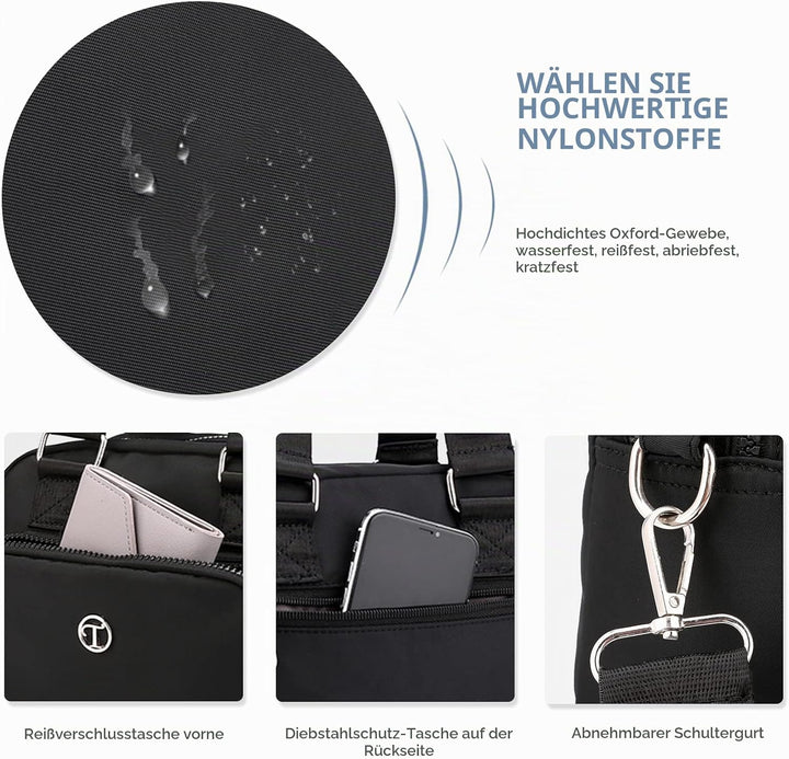 NICOLE &amp; DORIS Handtasche Messenger Bag Damen Casual Schultertasche Nylon Wasserdicht Leichte Umhäng
