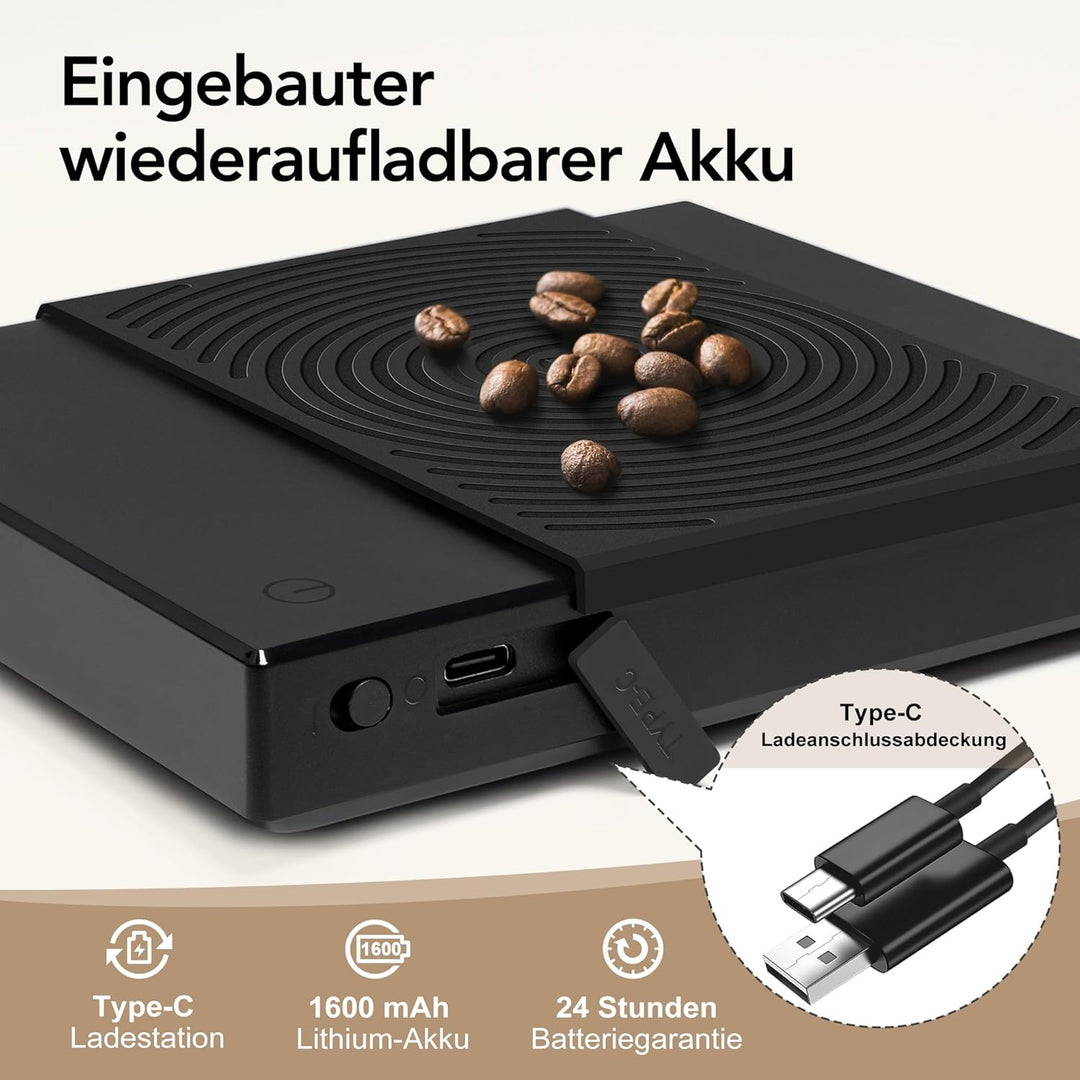 Black Mirror Basic 2, TIMEMORE Kaffeewaage mit Timer, Durchflusskontrolle, 0,1g Genauigkeit, mit aut