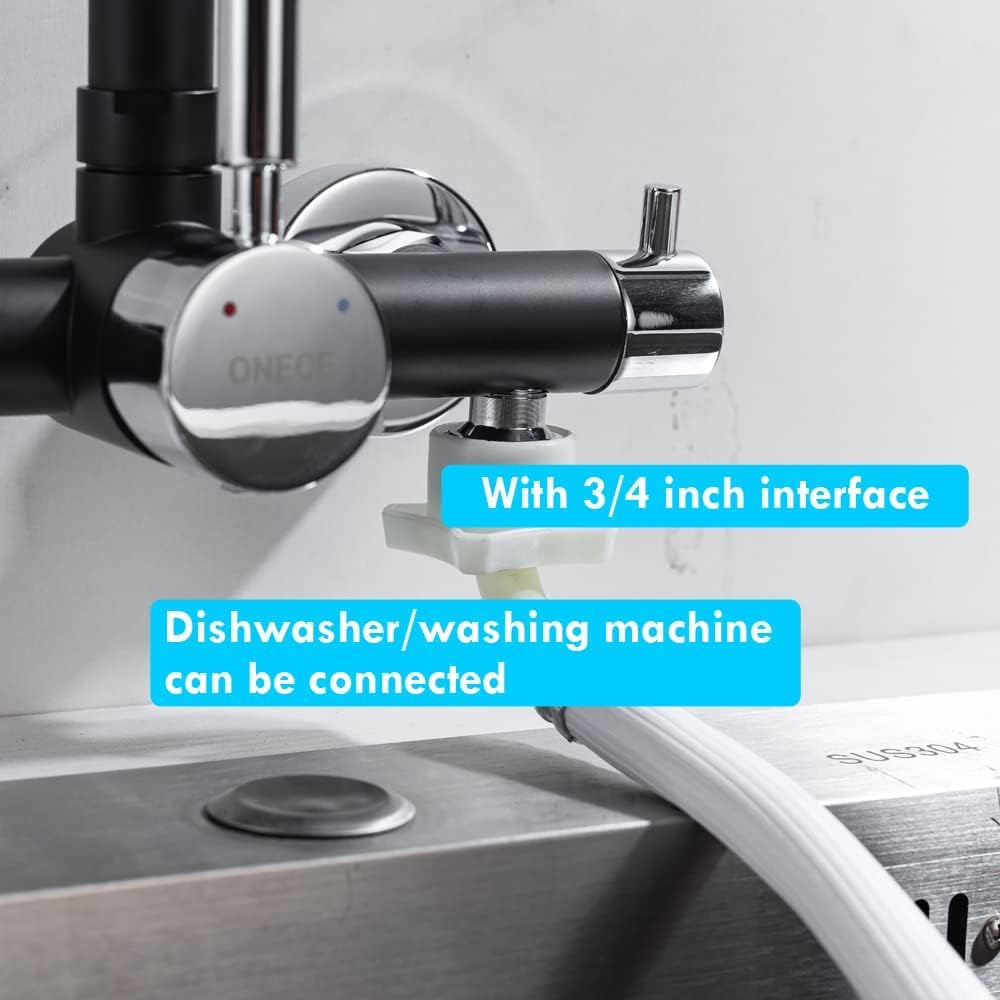 ONECE Wandarmatur Küche mit 3/4 Zoll Anschluss für Geschirrspüler/Waschmaschine, Küchenarmatur Wandm