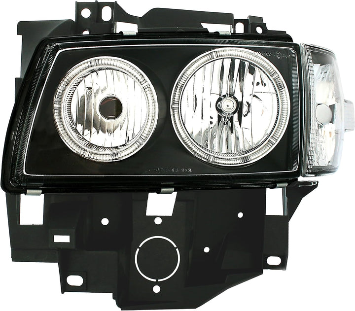 AD Tuning 960418 Angel Eyes Scheinwerfer (4-teilig), Klarglas Schwarz, Blinker