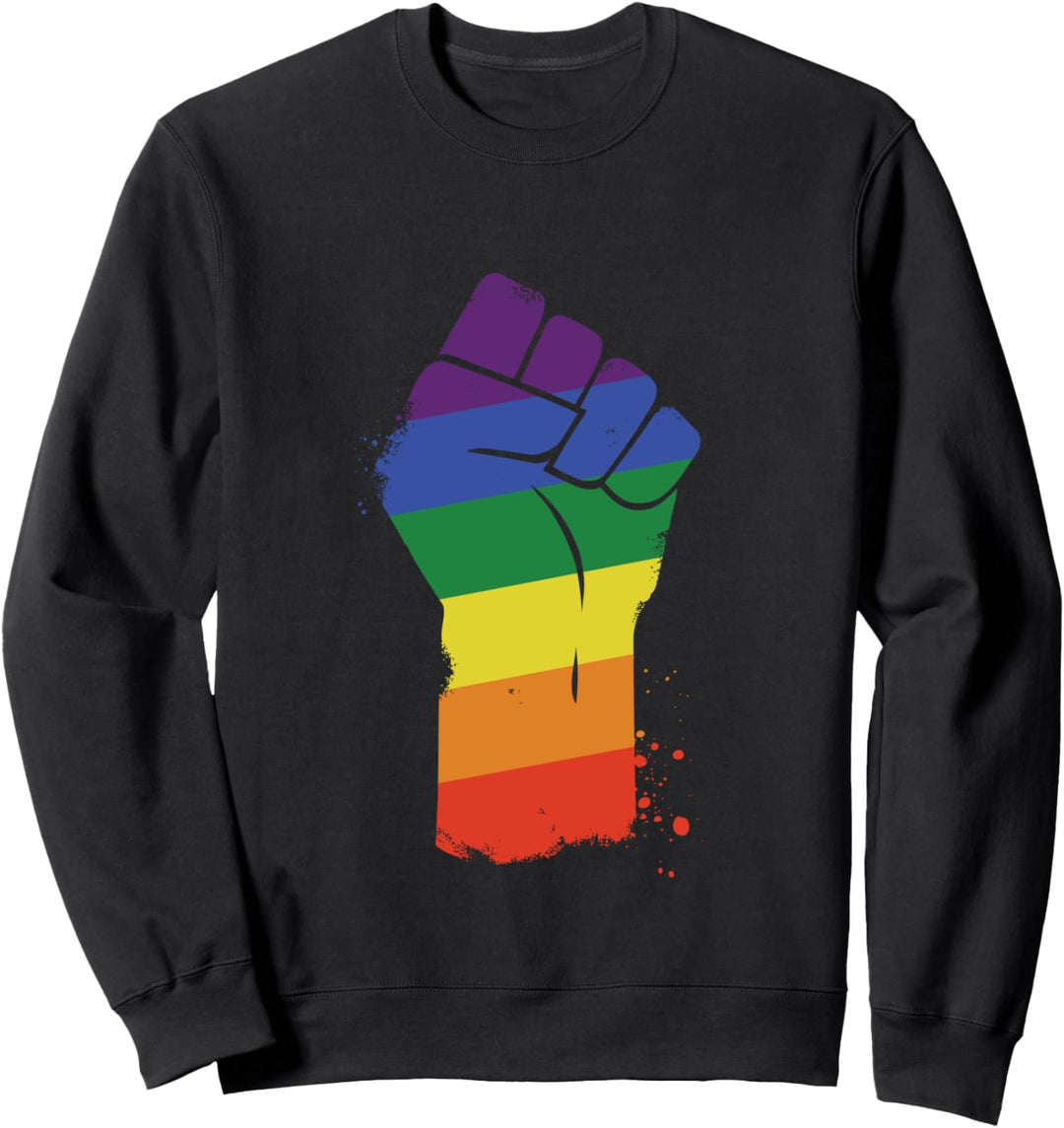 Gay Pride LGBT Flagge Widerstand gegen Stolz Monat Sweatshirt