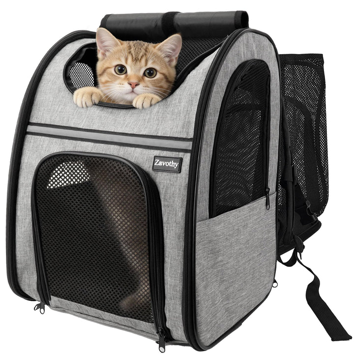 Zavothy Haustier Rucksack für Katzen und Hunde, Tragbar und Faltbar, mit Netzfenster und Gepolsterte