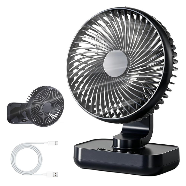Mineup Tischventilator Automatisch Oszillierend, Automatischer Oszillierender Kleiner USB Ventilator