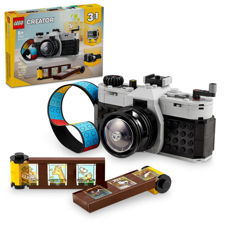 LEGO Creator 31147 3 in 1 Retro-Kamera-Spielzeug, verwandelt Sich von Spielzeugkamera zu Retro-Video