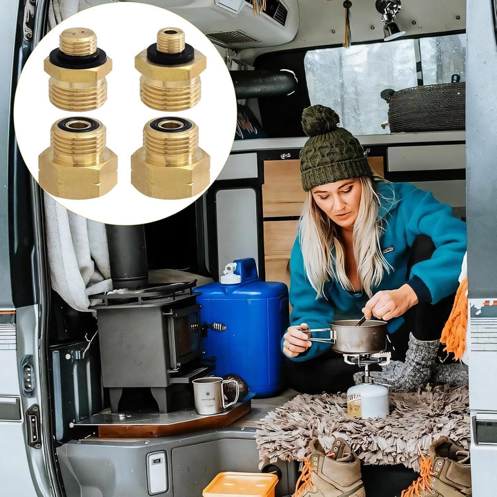 Joyan 4 Stück Adapter Set EU Gasflaschen