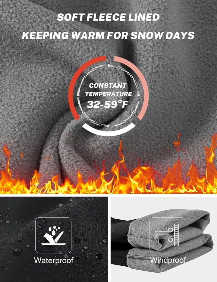 MoFiz Damen wasserdichte isolierte Schneehose Fleece gefüttert Winter Ski Wanderhose Warm Outdoor So