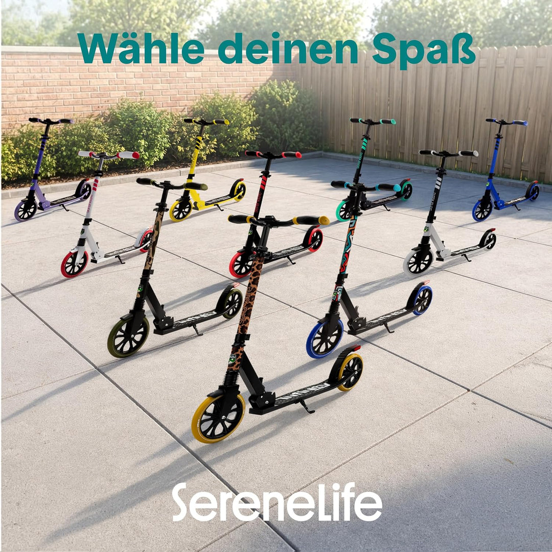 SereneLife Roller für Kinder &amp; Erwachsene, Unisex-Tretroller, Cityroller, klappbar &amp; höhenverstellba