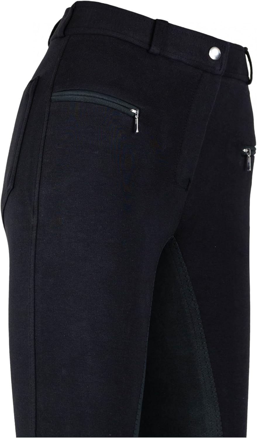 RL24 - Damen Reithose Vollbesatz BASICLINE 46 Schwarz/Schwarz, 46 Schwarz/Schwarz