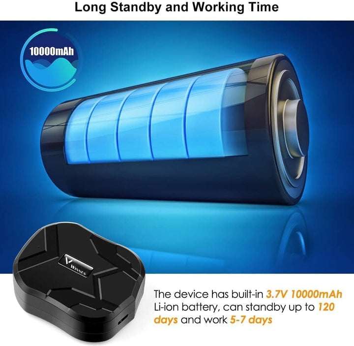 TKMARS GPS Tracker, 10000mah Batterie Tracker Locator für Auto Wasserdicht/GSM/GPRS Tracking Strong