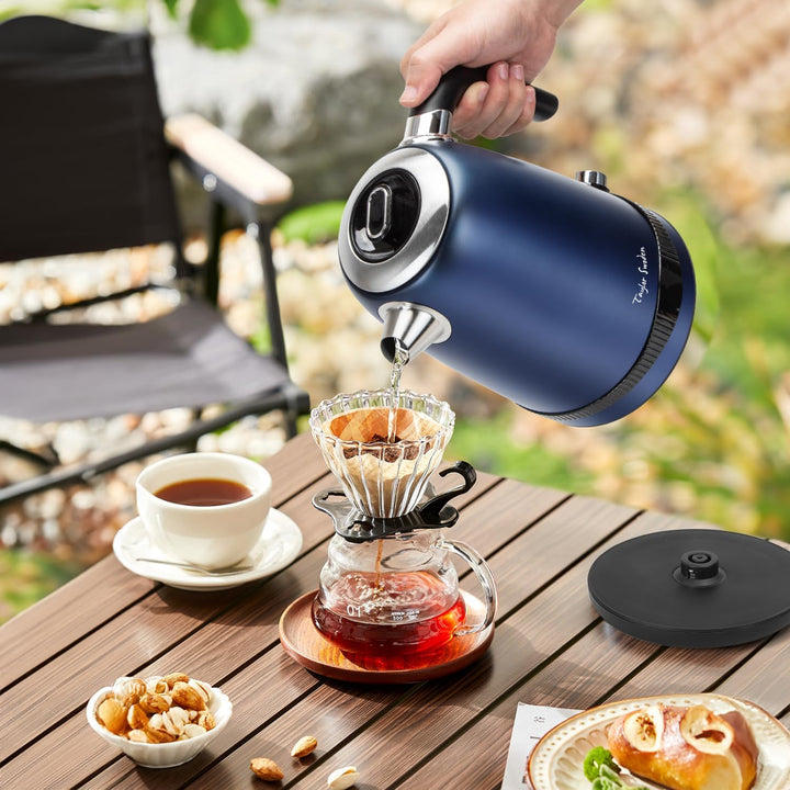 Taylor Swoden Sinbad-1.7L Wasserkocher Edelstahl mit Temperatureinstellung, Warmhaltefunktion, 2200