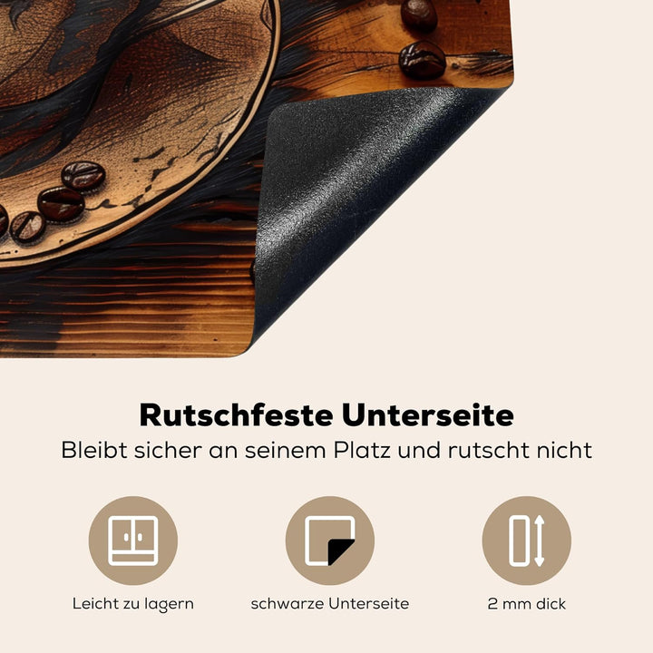 Herdabdeckplatte 70x52 cm Einteilig Küche Herdabdeckung Induktionsfeld Ceranfeld Herdabdeckplatten V