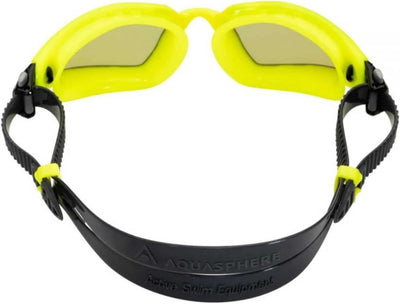 Aquasphere Kayenne Pro Titanium Mirror - verspiegelte Schwimmbrille, Farbe:neongelb