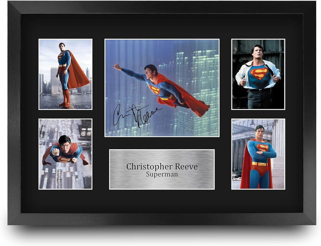 HWC Trading FR A3 Christopher Reeve Superman Geschenke Gedruckt, Signiert Autogramm Bild Display Für
