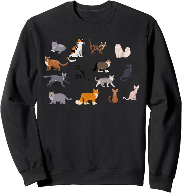 VIELE SCHÖNE KATZEN für Männer Frauen Jungen Jungen Mädchen Sweatshirt