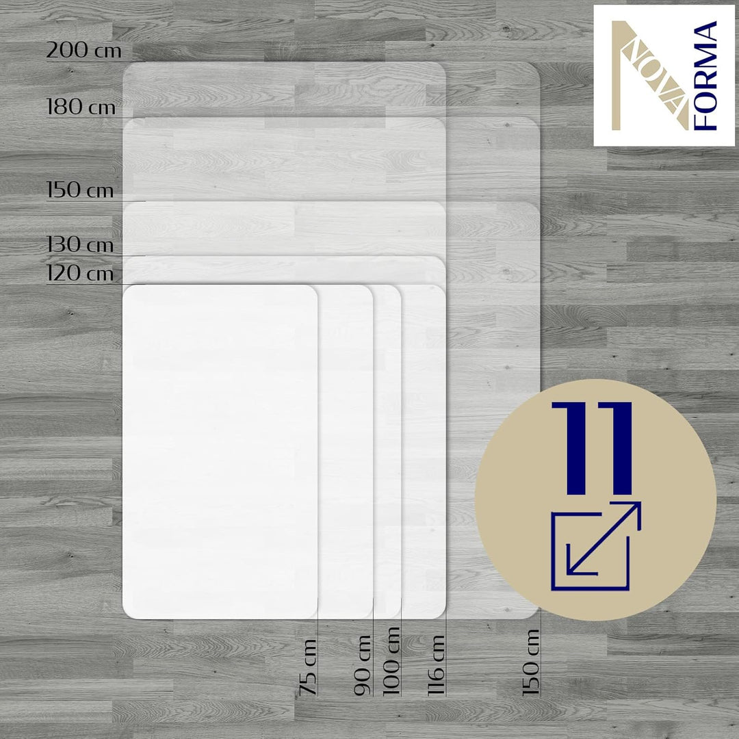 Bodenschutzmatte ECO-MAT aus PET - transparente Stuhlmatte für Hartböden - 100% ohne BPA & Phthalate