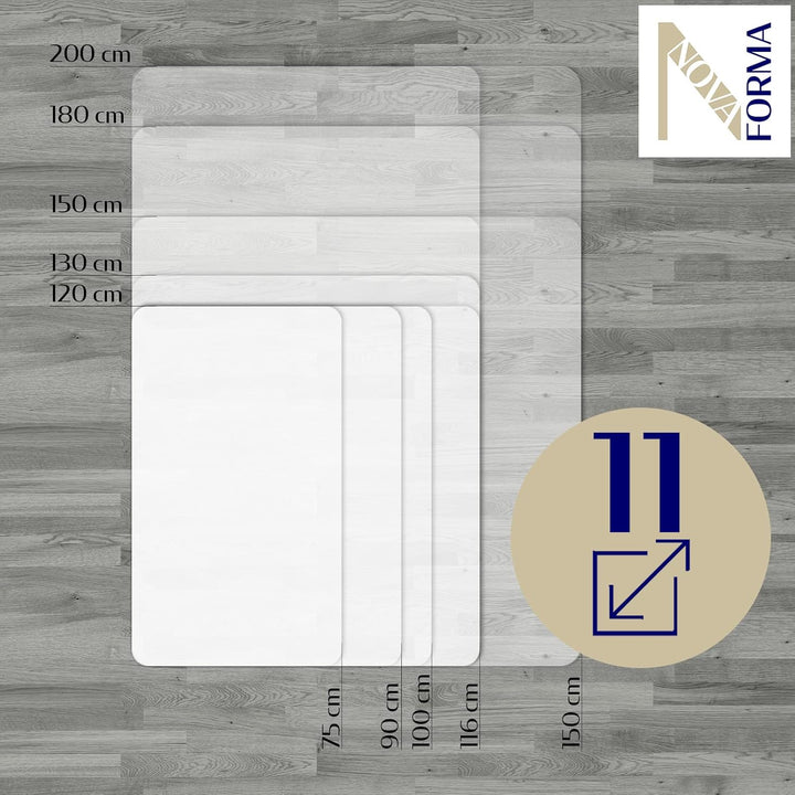 Bodenschutzmatte ECO-MAT aus PET - transparente Stuhlmatte für Hartböden - 100% ohne BPA & Phthalate