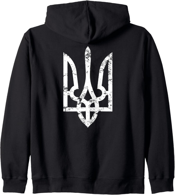 Ukrainischer Vintage Tryzub Ukraine Grunge Kapuzenjacke