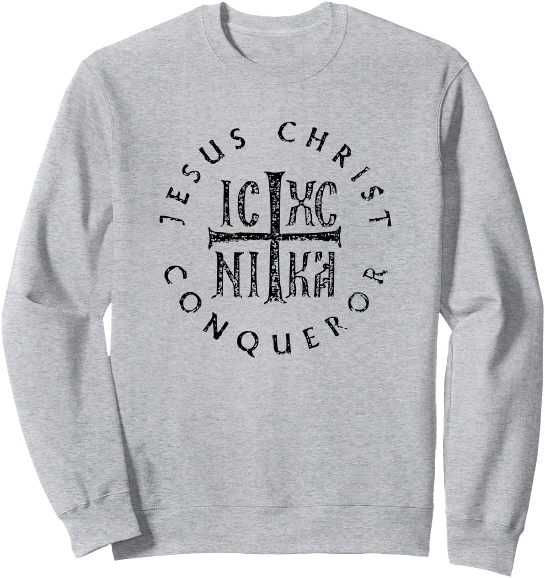 IC XC NIKA Jesus Christus Conqueror Christogramm Orthodoxie Sweatshirt