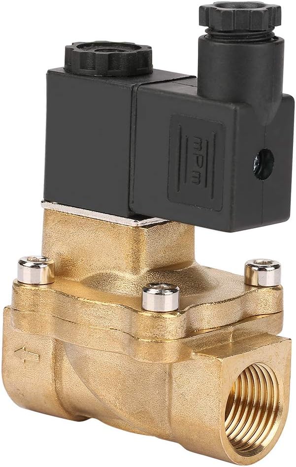 G 1/2" Magnetventil Stromlos geschlossen, Magnetventil DC 24 V Zwei Port Vorgesteuerte Luft Öl Wasse