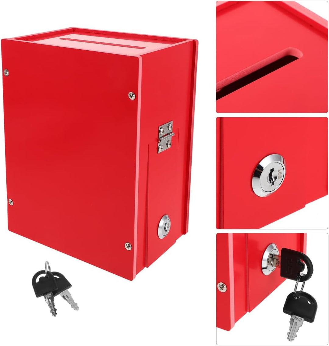 SEWACC Multifunktionale Vorschlagsbox Pvc 15x11x20cm Verschliessbar mit Schloss für Abstimmungen und