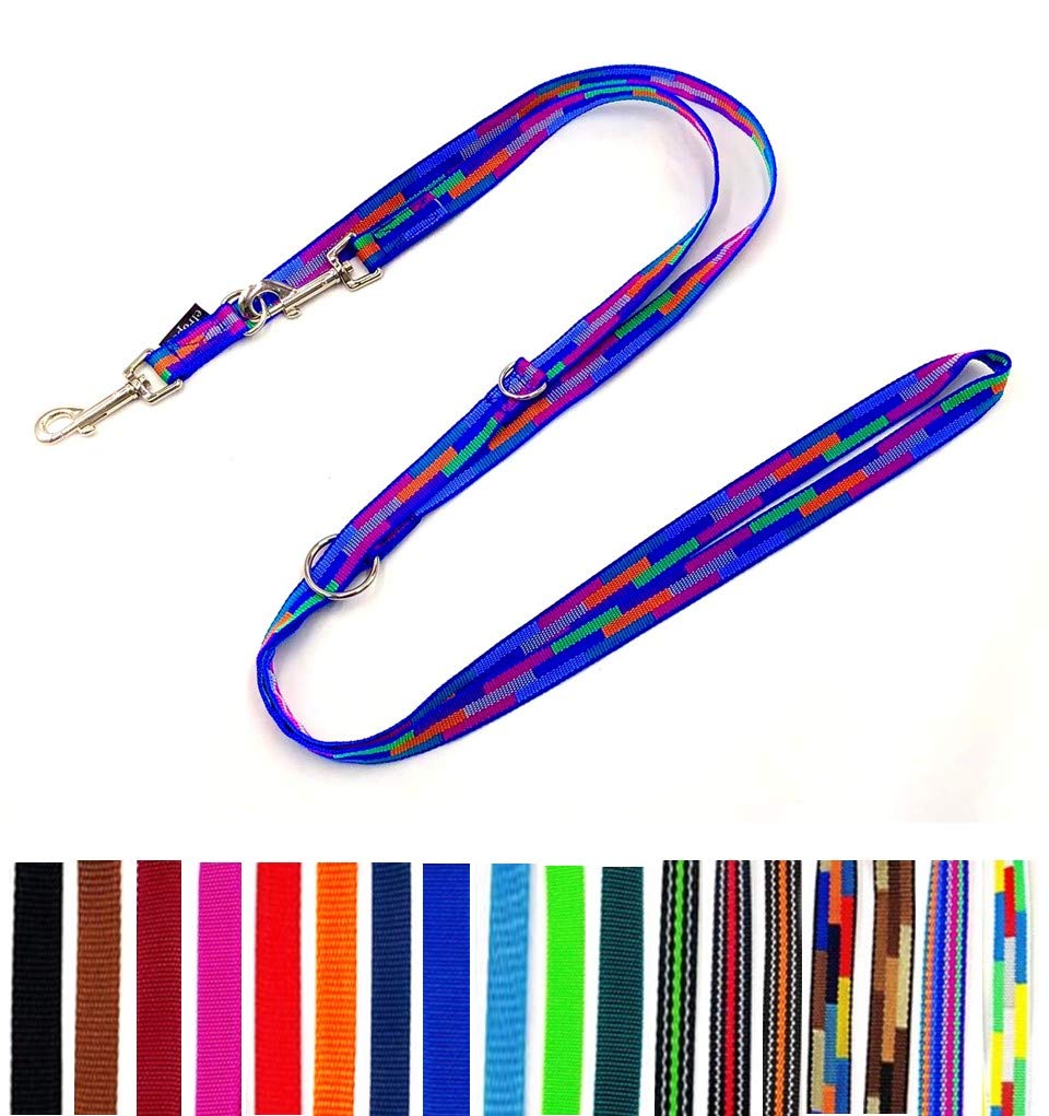 Hundeleine Doppelleine verstellbar 2m / 2,40m / 2,80m / 3,50m / 5m grosse Hunde 20mm/25mm (Florida B