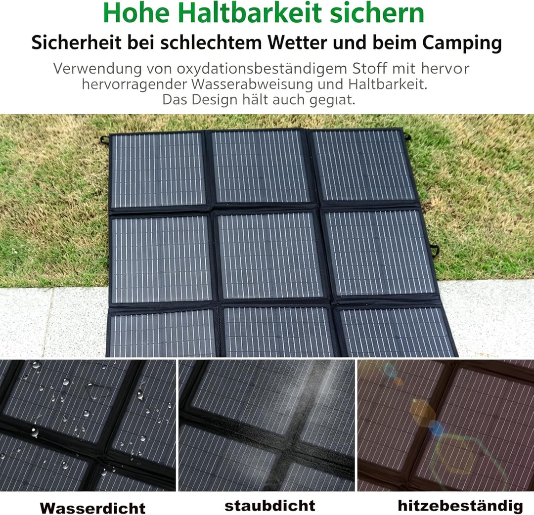 Faltbares Solarpanel 250W Solar-Ladegerät IP67 Wasserdicht und Staubdicht Hohe Ausgangskonversionsef