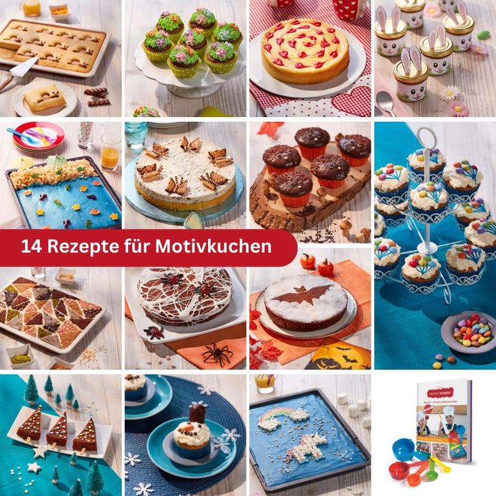 Kinderleichte Becherküche: Kreative Motivkuchen (Band 8): Backset mit 5 farbigen Messbechern, kinder