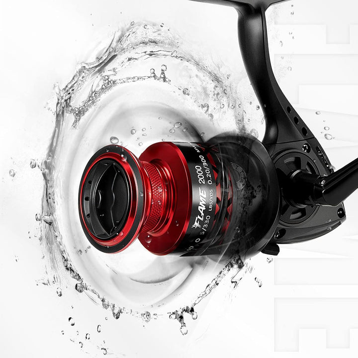 Piscifun Flame Spinning Reels Light Weight Ultra Smooth Powerful Spinning Fishing Reels Red-500 Seri