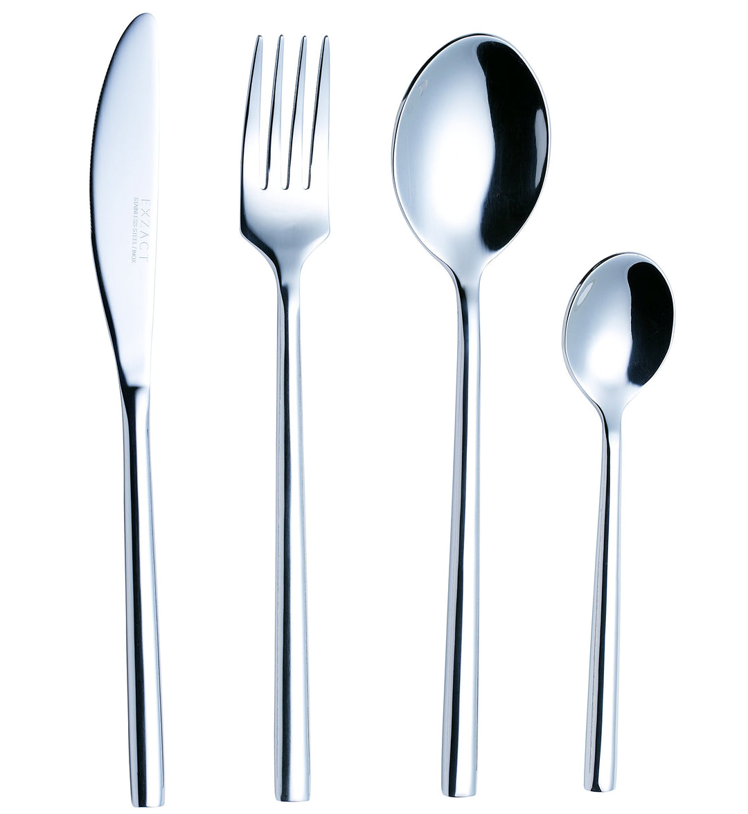 EXZACT 16 tlg geschmiedet Besteckset Edelstahl Besteck Essen für 4 Personen | spülmaschinengeeignet