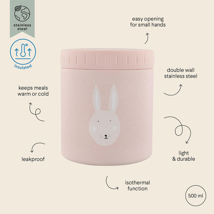 Trixie - Isolierte Lunchbox aus Edelstahl, 500 ml – Lebensmittelbehälter für Mittagessen/Snacks (Mrs