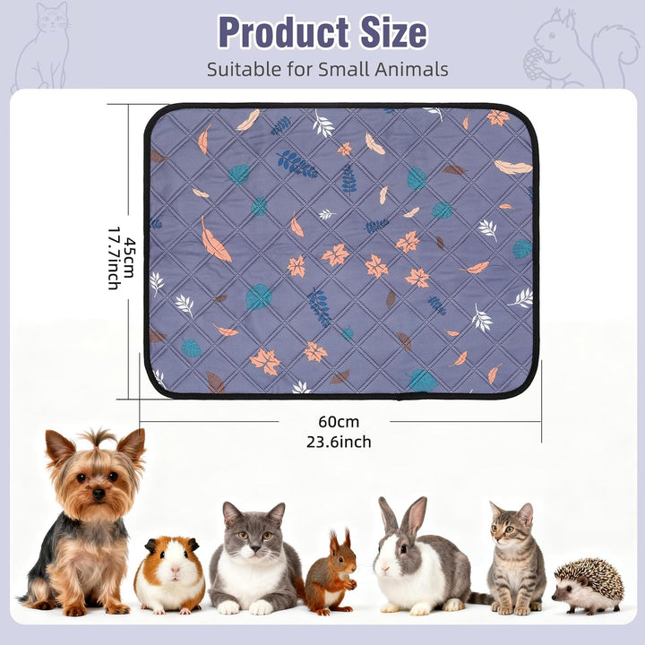 2 Stück PIPI Pads 60x45cm für Meerschweinchen, wasserdichte &amp; rutschfeste Unterlage mit 4 Lagen, sup