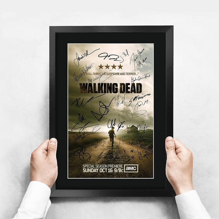 HWC Trading The Walking Dead A3 Gerahmte Signiert Gedruckt Autogramme Bild Druck-Fotoanzeige Geschen