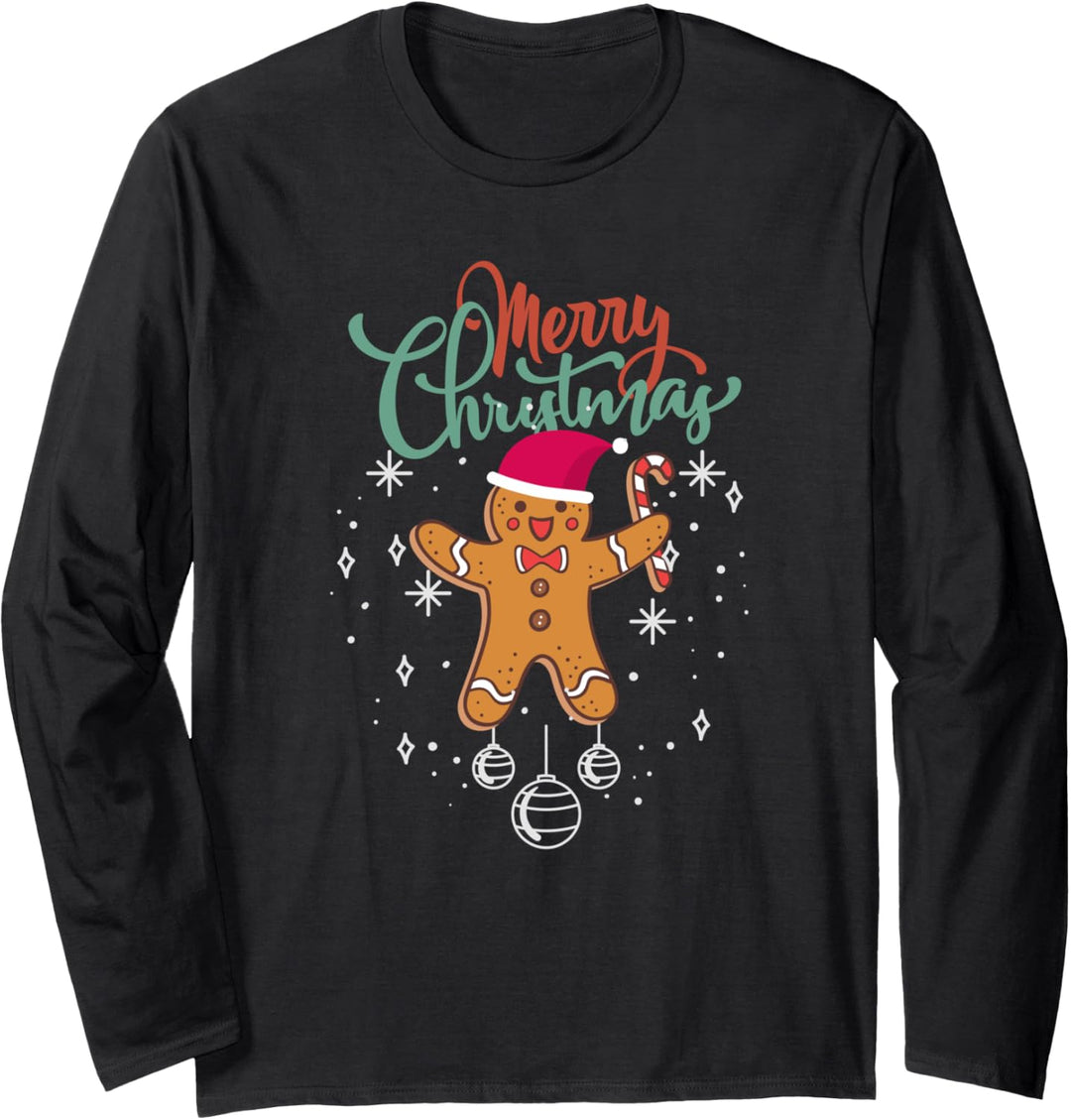 Merry Christmas Lebkuchen-Bäcker Langarmshirt