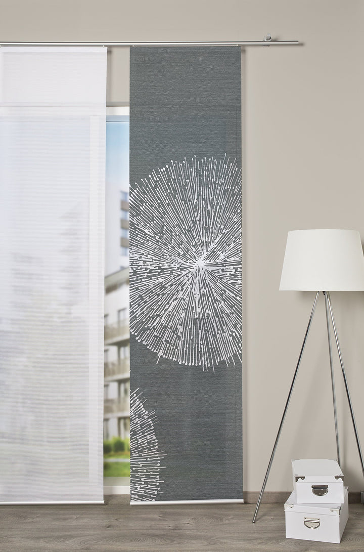 VISION S 84559 | Schiebegardine CRESTON III | halb-transparenter Stoff in Bambus-Optik | 260x60 cm |