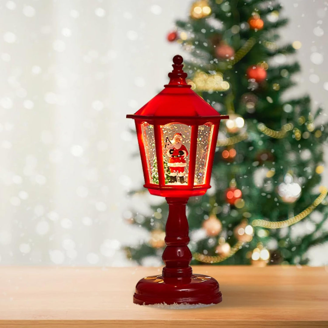 Christmas Schneekugel | Retro Schneekugel Lampe | Glitzer Weihnachtslaterne Deko Für Tisch Wohnzimme