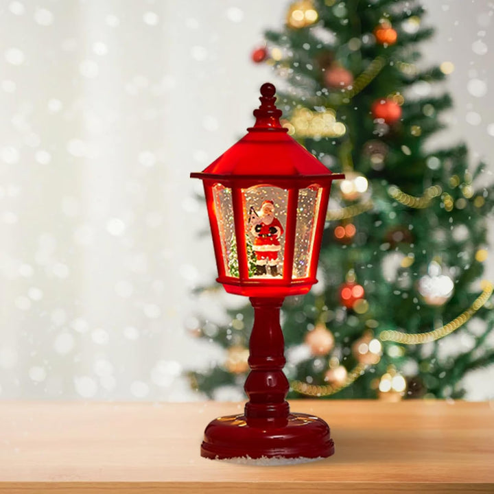 Christmas Schneekugel | Retro Schneekugel Lampe | Glitzer Weihnachtslaterne Deko Für Tisch Wohnzimme