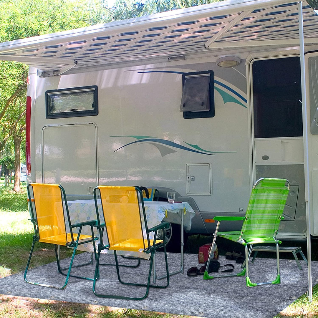 FIVMEN Vorzeltteppich 200x200cm Camping Teppich Outdoor rutschfest Waschbare Markisenteppich Zelttep