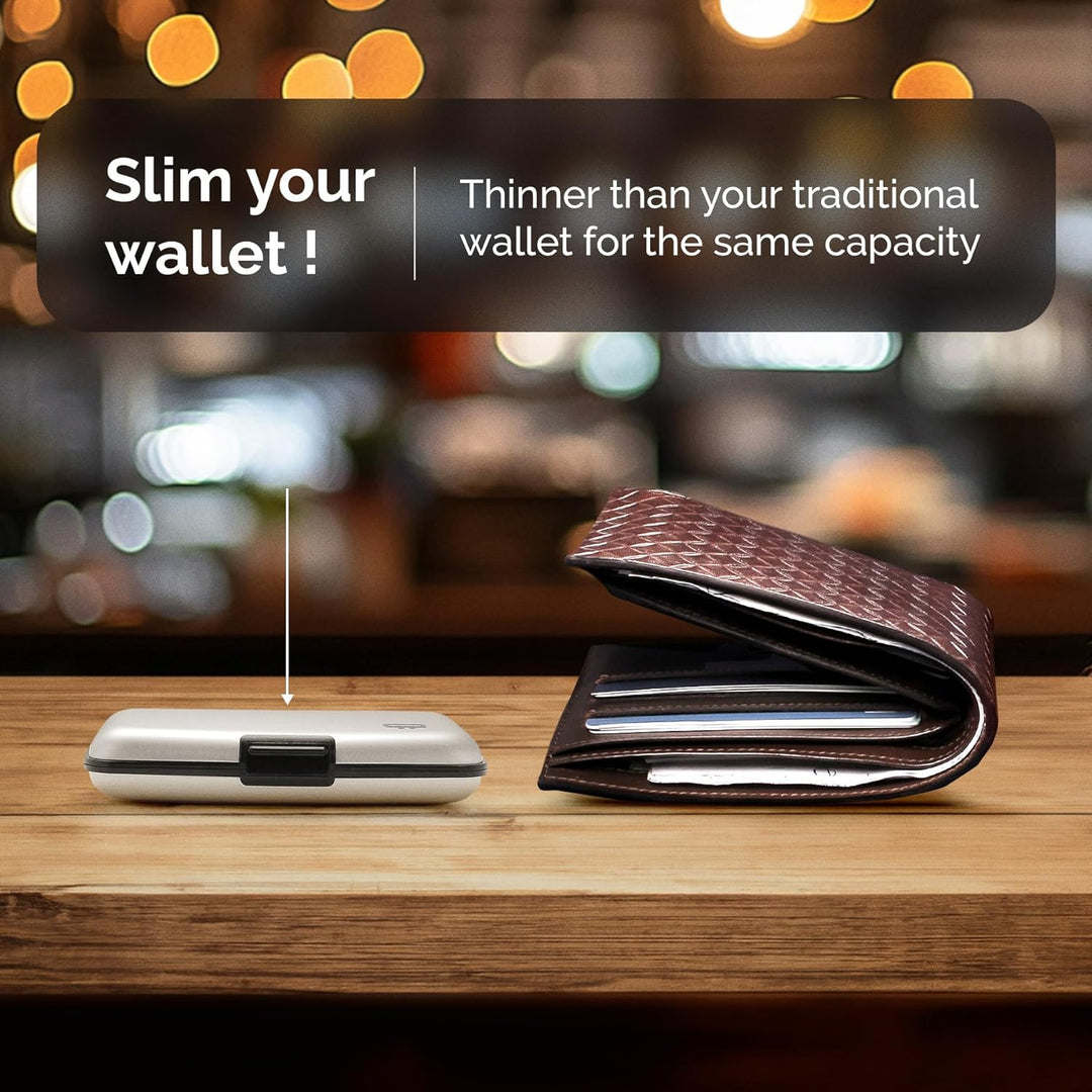 ÖGON Smart Wallets - Aluminium Geldbörse Stockholm - RFID Blockierung Kartenetui - Bis zu 10 Karten