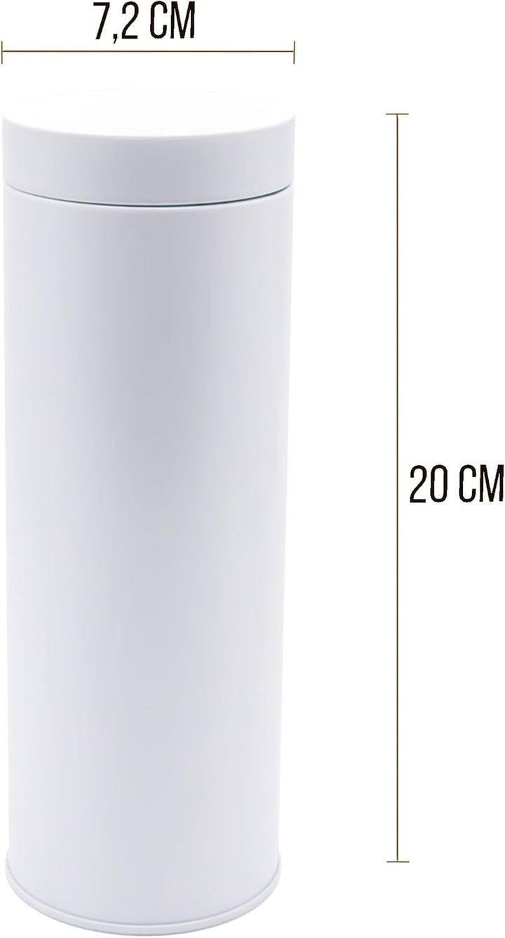 2 x runde Kaffeepaddose/Vorratsdose, aromadicht aus Metall für je200g Earl Grey, ca 20 Kaffeepads |