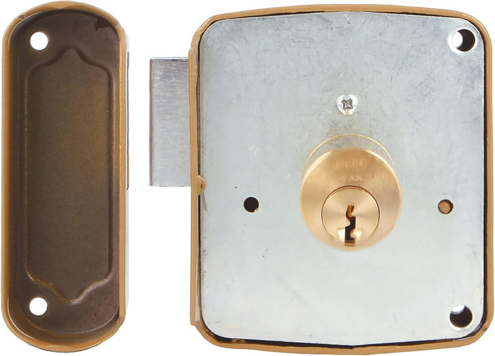 Amig - Aufschraubschloss DIN rechts mit Schliesshebel und Falle für Holztüren Mod. 72PU - 80 x 95 mm
