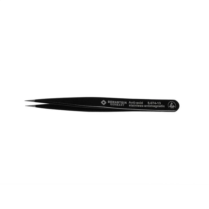 BERNSTEIN ESD SMD Universal Pinzette Präzision Edelstahl 120 mm – Ableitfähig zwischen 10^6 bis 10^9