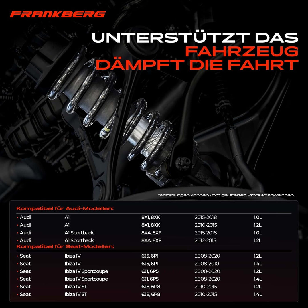 2x Federn Fahrwerksfeder Vorne Kompatibel mit A1 8X1 8XK 1.0L 1.2L 2010-2018 A1 Sportback 8XA 8XF 1.