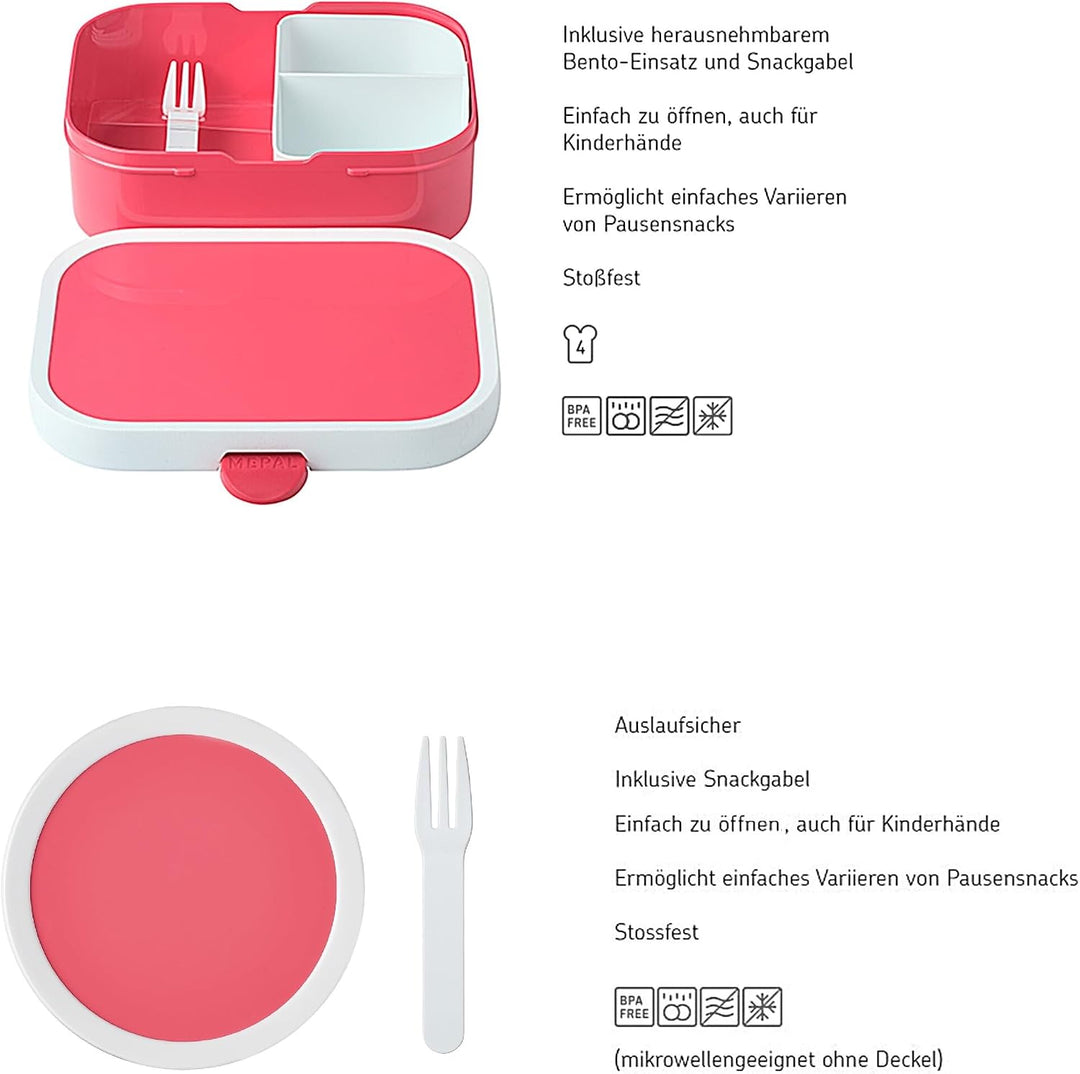 Mepal | Kinder Obst- und Bento Box | Campus meets Fruits | Spülmaschinenfest &amp; BPA-frei | 300 &amp; 750