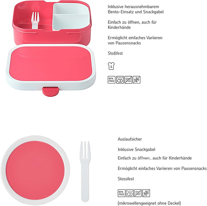 Mepal | Kinder Obst- und Bento Box | Campus meets Fruits | Spülmaschinenfest &amp; BPA-frei | 300 &amp; 750