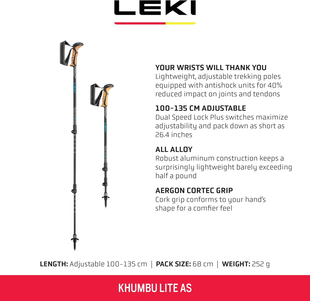 Leki Khumbu Lite AS Stöcke black-petrol-dark anthracite 100 - 135 cm, black-petrol-dark anthracite 1
